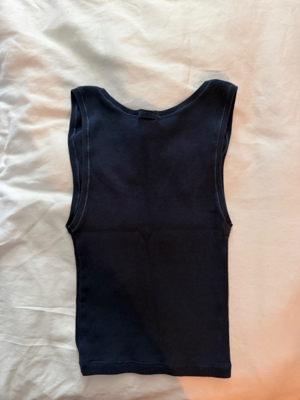 Like New Skims Cotton Rib Tank Top Navy| XS - Picture 4 of 5
